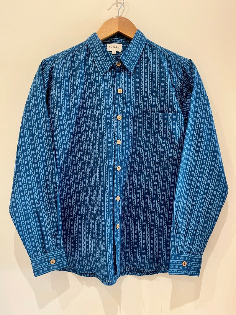 COTTON BLOCK PRINTED FULL SLEEVE SHIRT