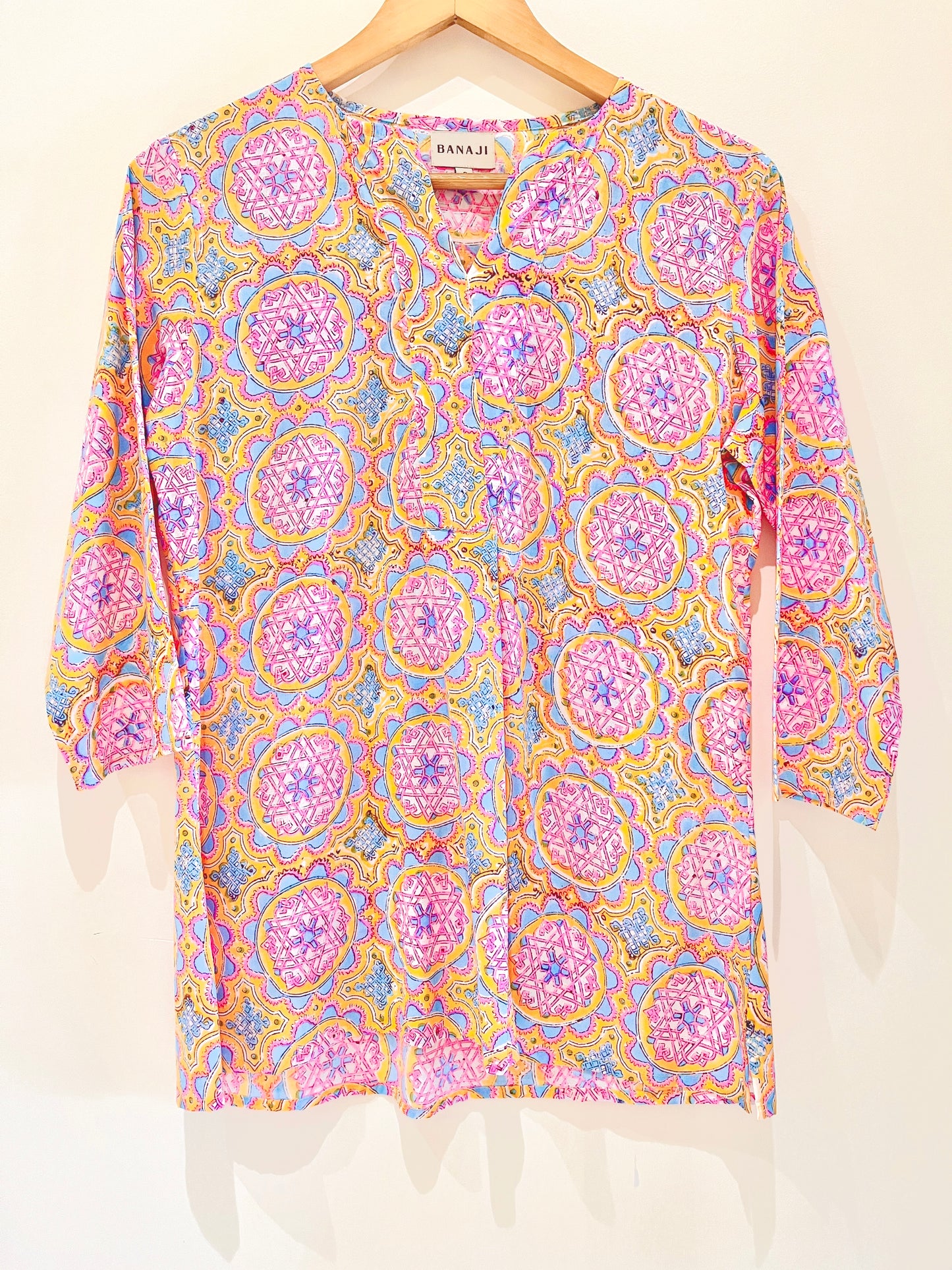 Block Printed Cotton Short Top