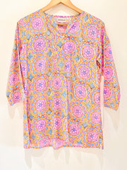 Block Printed Short Top