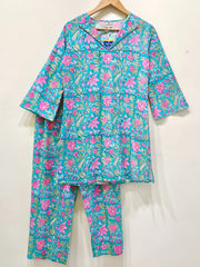 Aqua Petal Co-ord Set