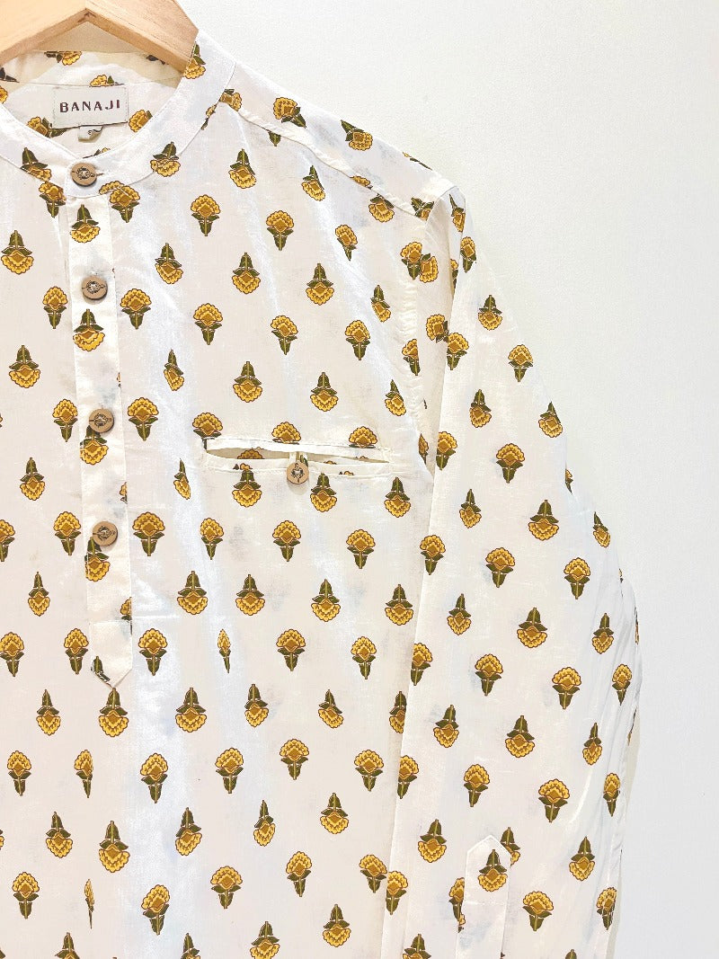 COTTON PRINTED FULL SLEEVE KURTA