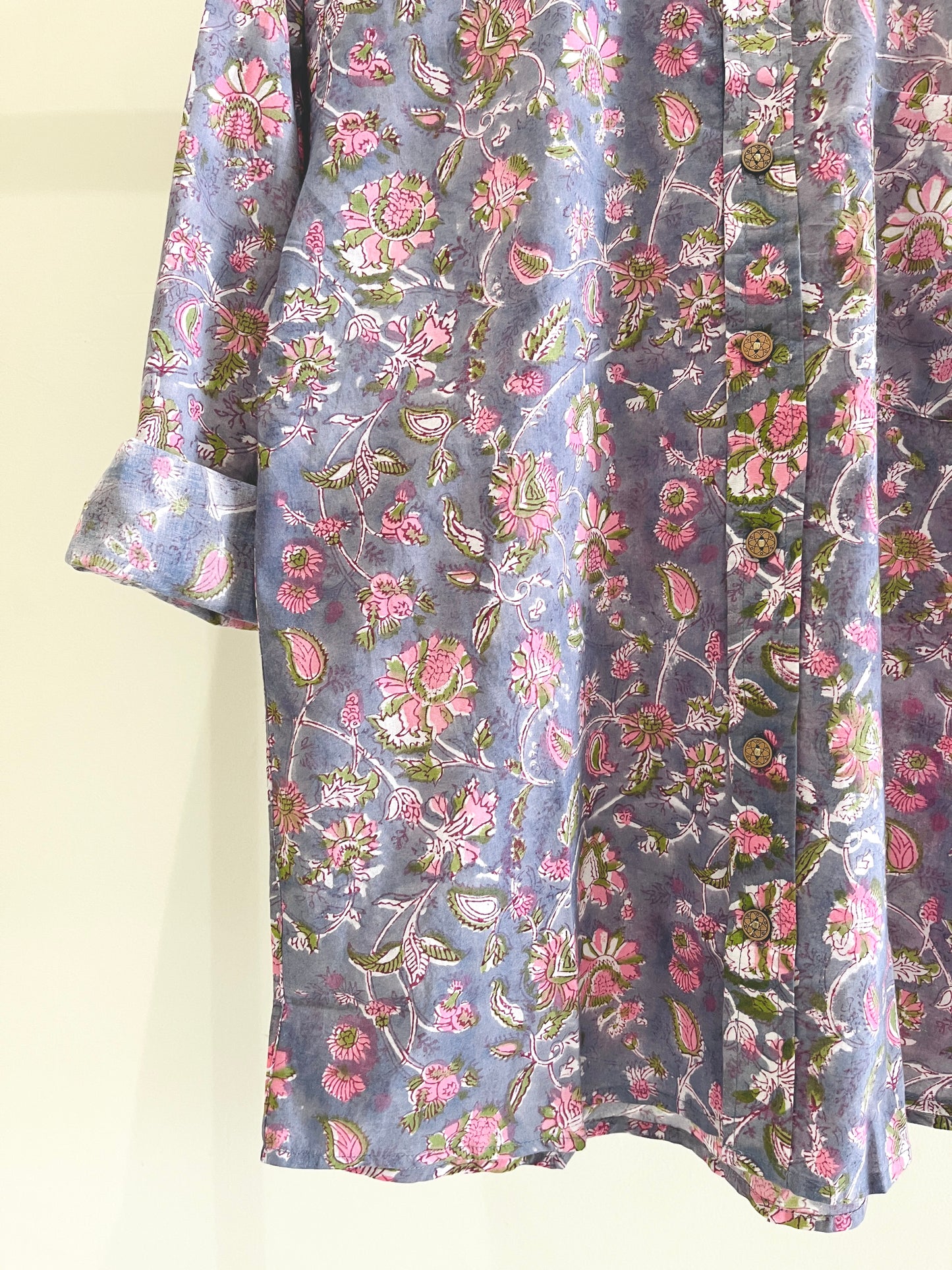 COTTON BLOCK PRINTED FULL SLEEVE SHIRT