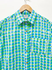 Tropical Grid Cotton Shirt