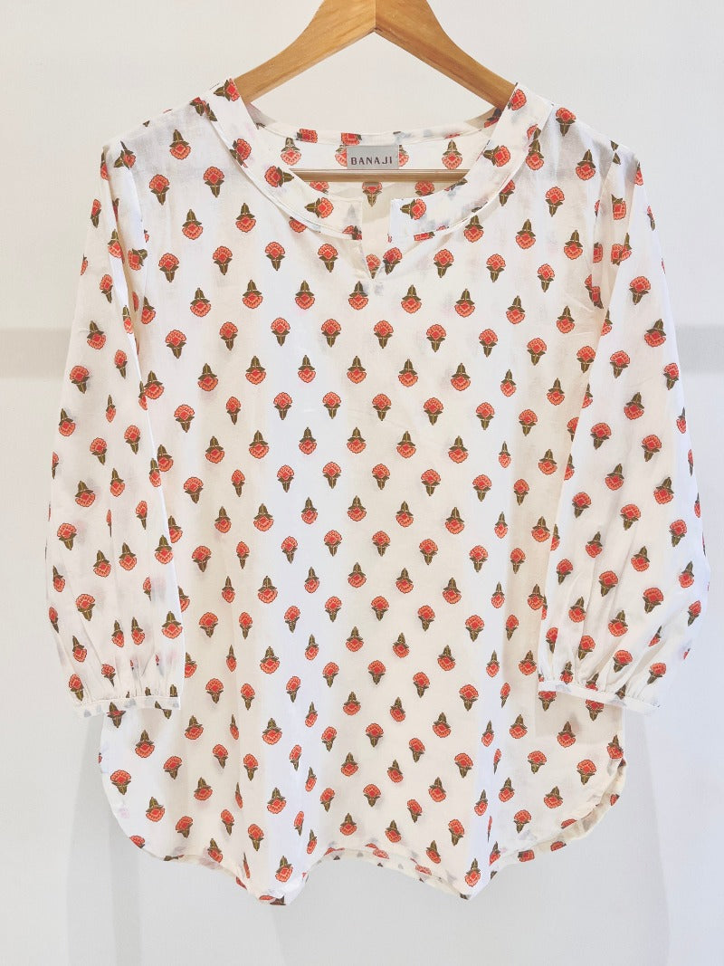 Printed Cotton Short Kurti