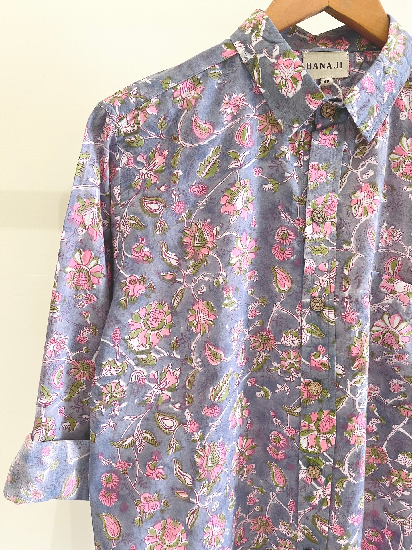 COTTON BLOCK PRINTED FULL SLEEVE SHIRT