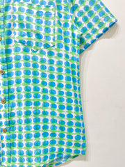 Tropical Grid Cotton Shirt