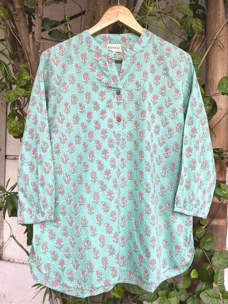 Printed Cotton Short Kurti