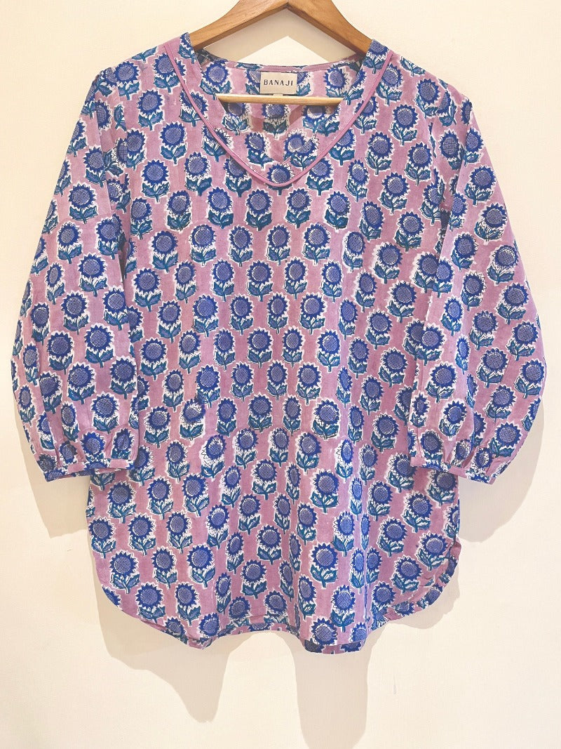 Block Printed Short Kurti