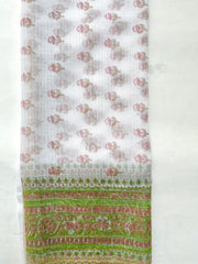 White Printed Kota Doriya Dupatta