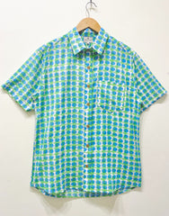 Tropical Grid Cotton Shirt