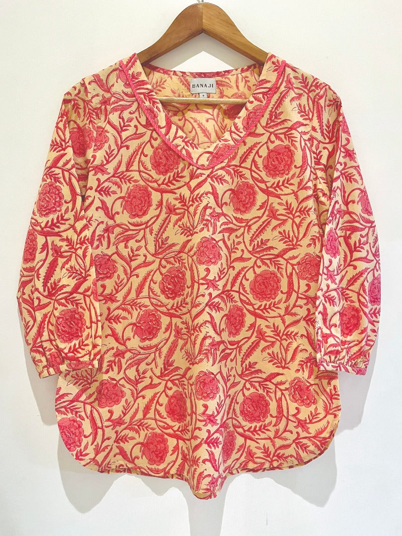 Block Printed Short Kurti
