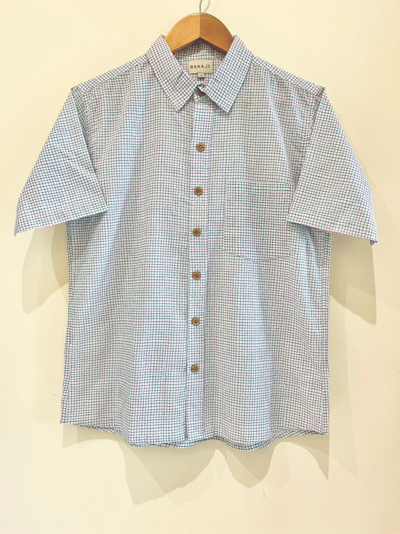 COTTON BLOCK PRINTED HALF SLEEVE SHIRT