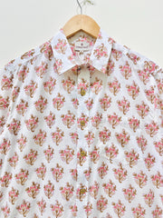Rose Bloom Cotton Shirt