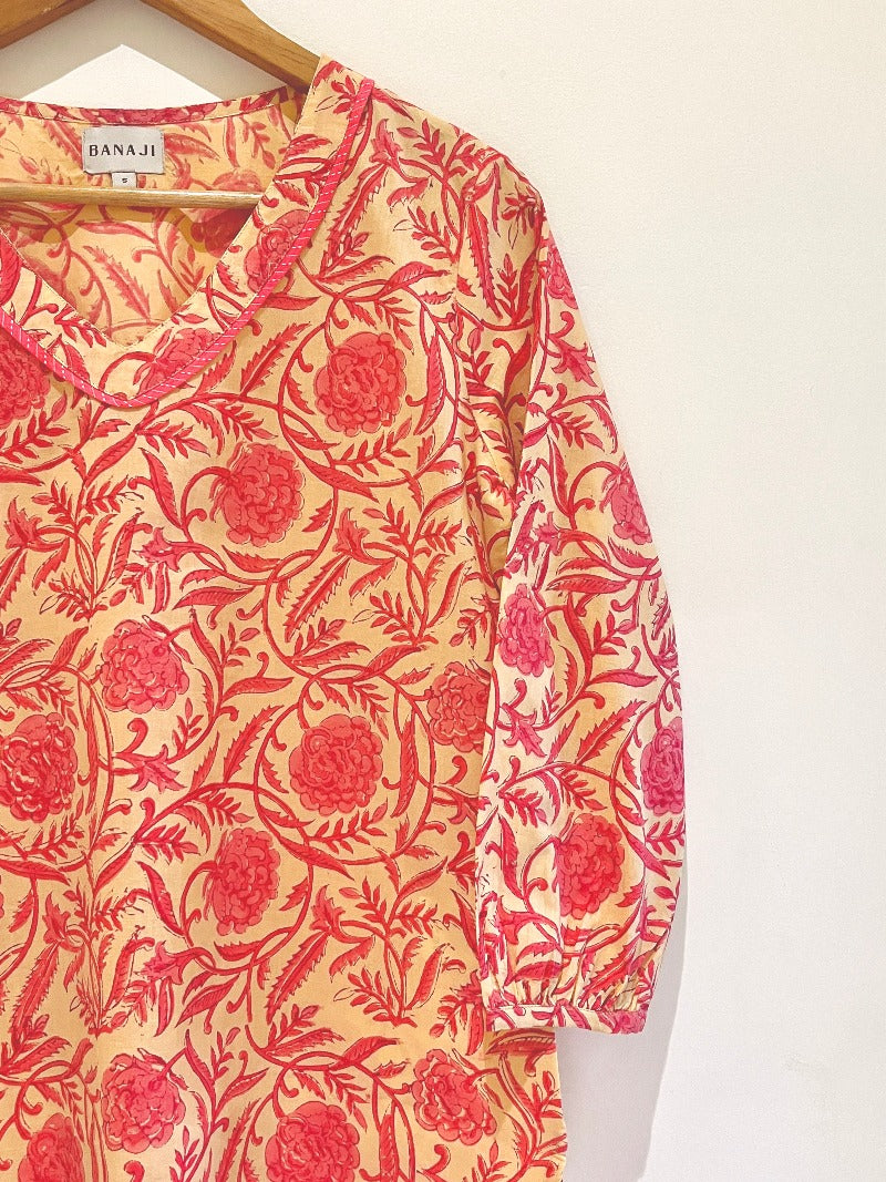 Block Printed Short Kurti