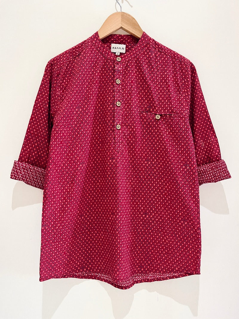 COTTON PRINTED FULL SLEEVE KURTA