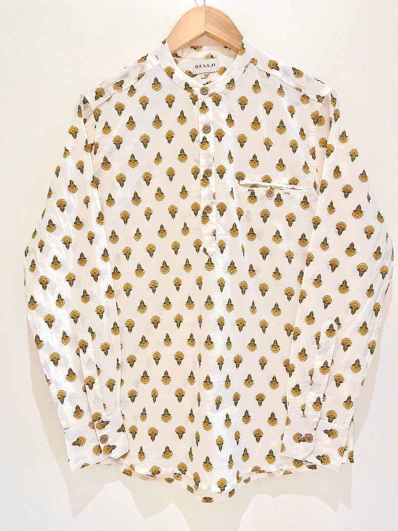 COTTON PRINTED FULL SLEEVE KURTA