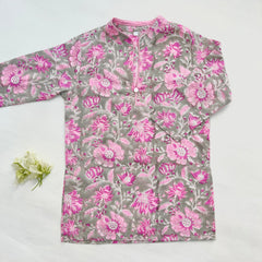 Pink Printed Girls Kurta with Pant (0-8 Yrs)