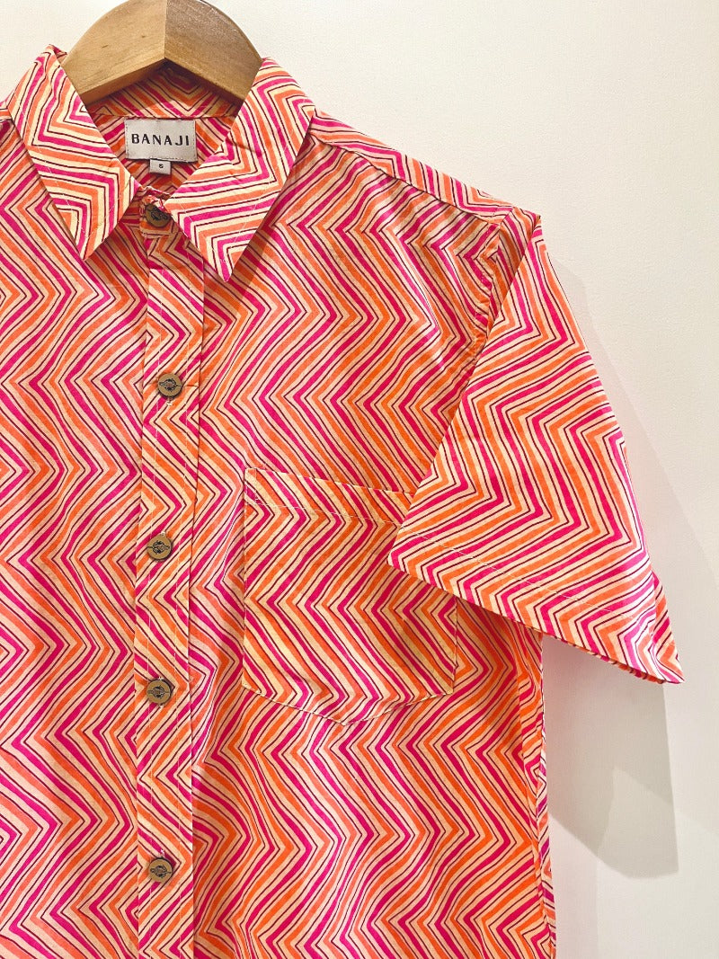 COTTON BLOCK PRINTED SHIRT