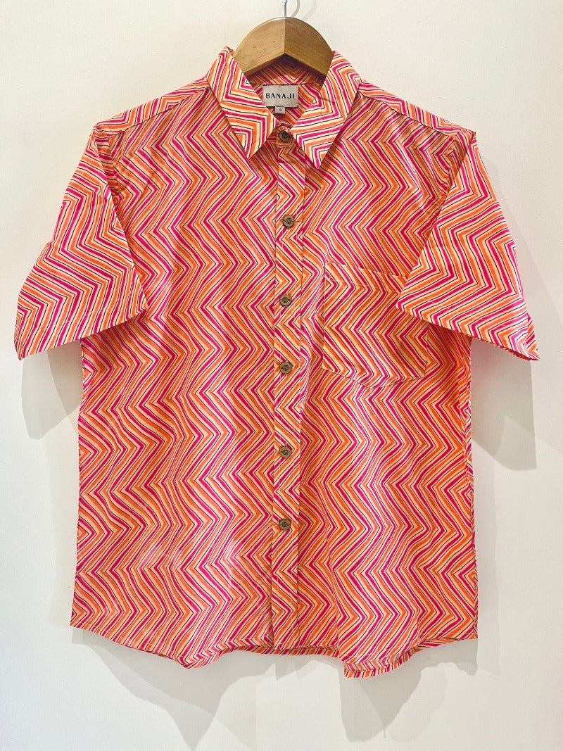 COTTON BLOCK PRINTED SHIRT