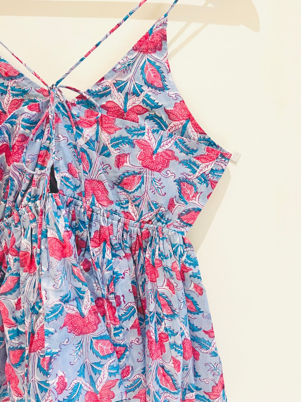 Red Garden Block Printed Cotton Cami Top