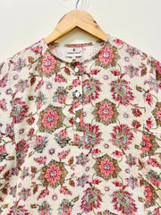 Rosy Meadow Cotton Kurti