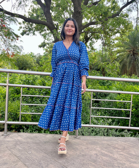 Blue Buti Tiered Dress