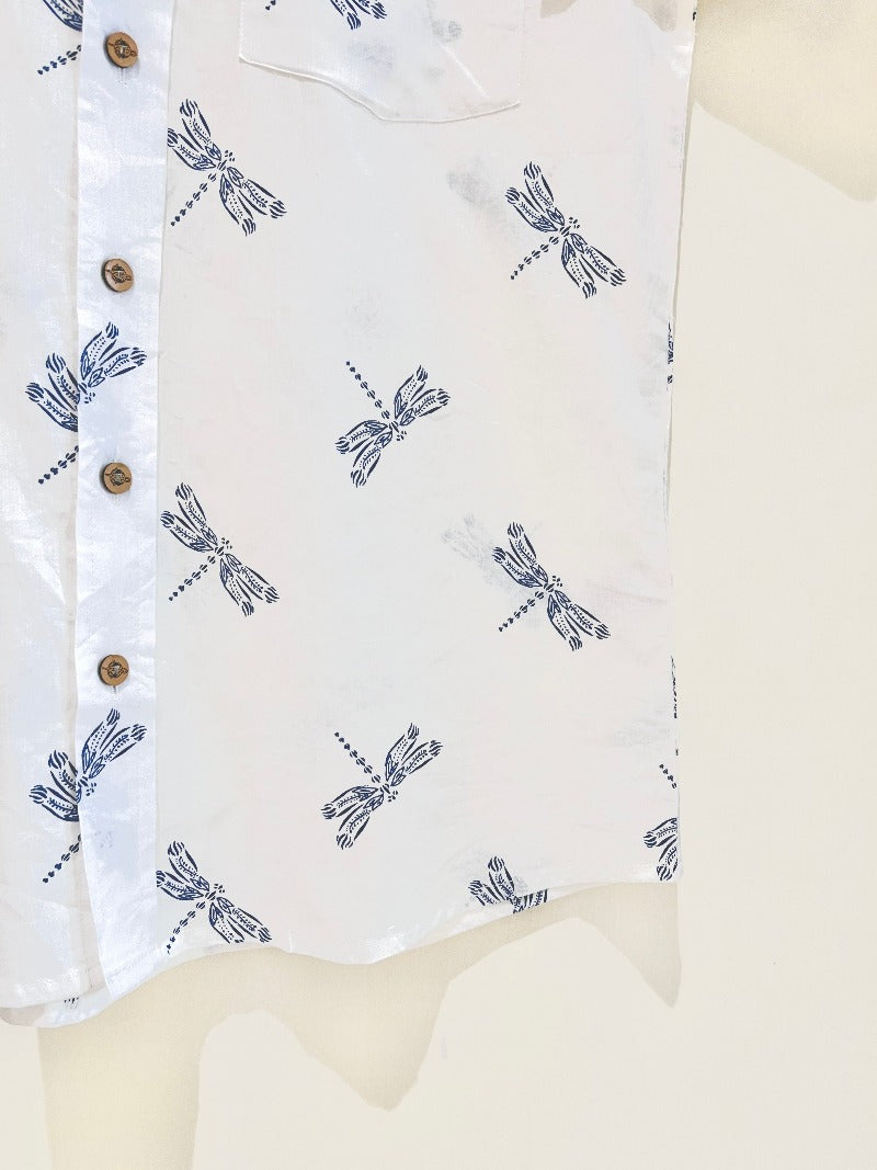 COTTON BLOCK PRINTED HALF SLEEVE SHIRT
