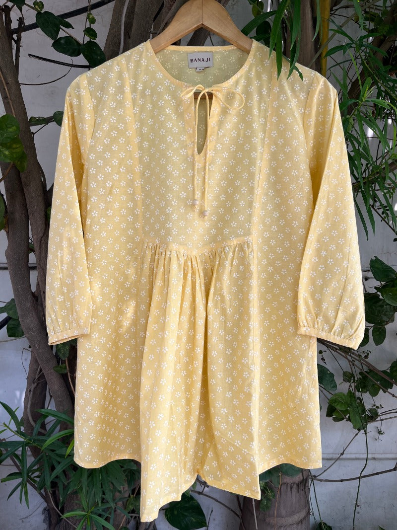 Block Printed Cotton Short Top