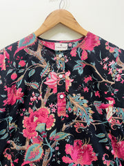 Noir Petal Short Kurti