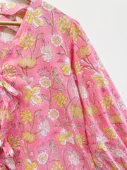 Blush Meadow Floral Short Top