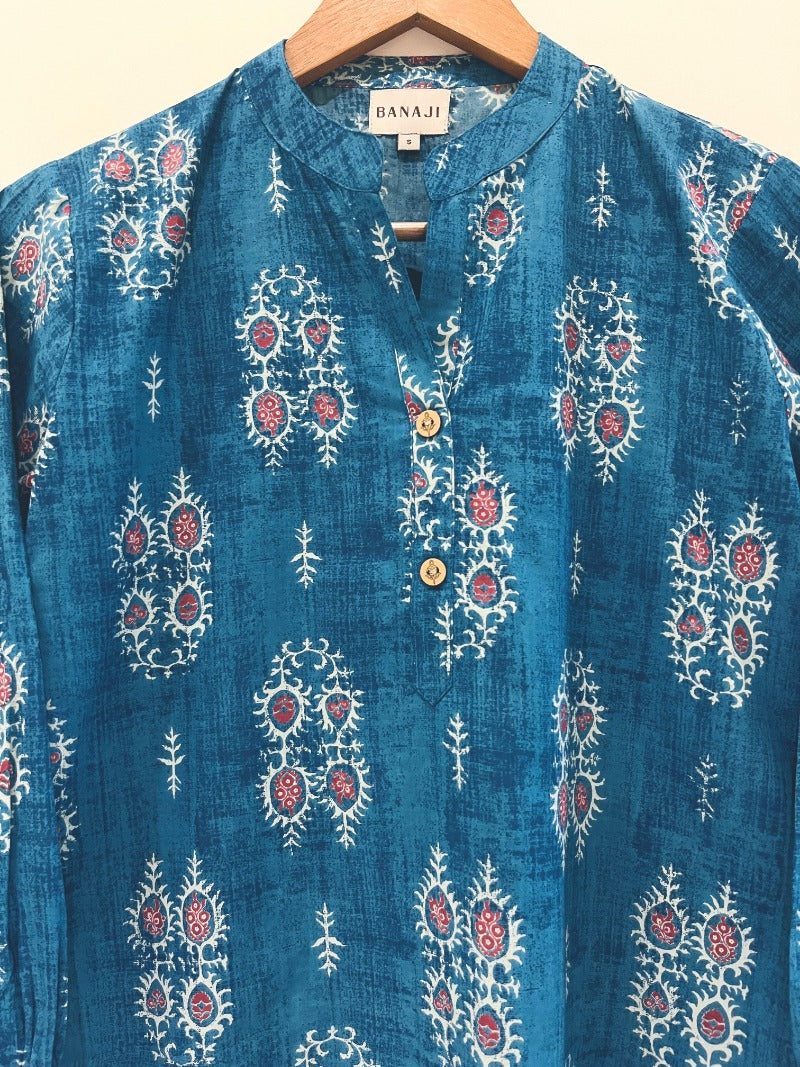 Block Printed Short Kurti