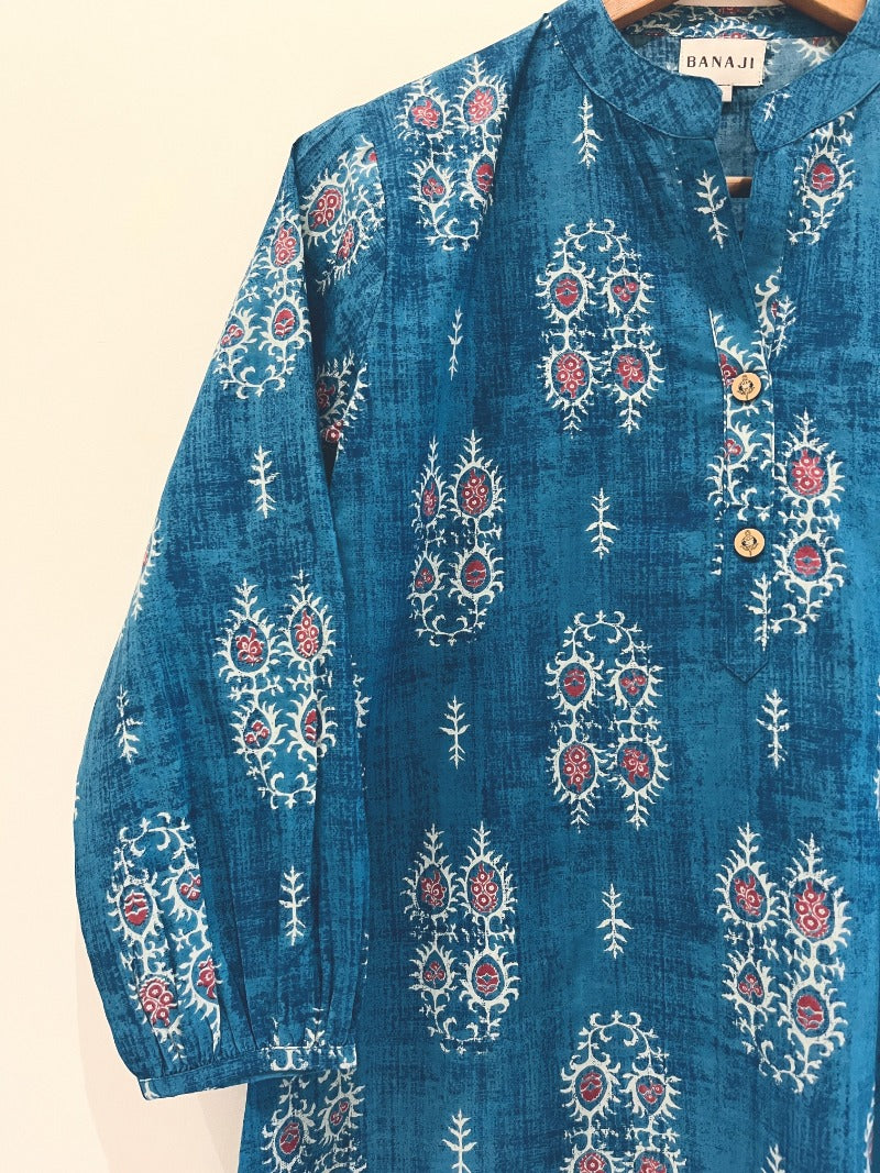 Block Printed Short Kurti