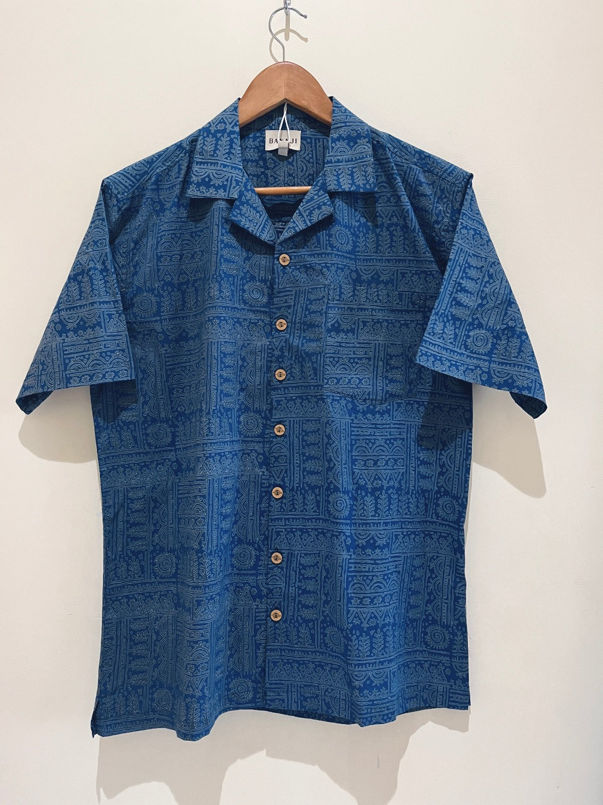 COTTON BLOCK PRINTED HALF SLEEVE SHIRT