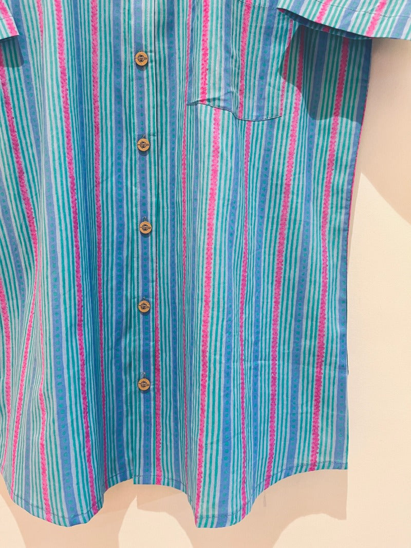 COTTON BLOCK PRINTED HALF SLEEVE SHIRT