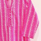 Pink Zig-Zag Cotton Printed Straight Kurta