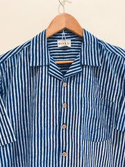 Natural Indigo Printed Half Sleeve Shirt