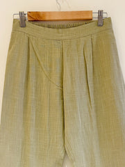Olive Narrow Leg Cotton Pants