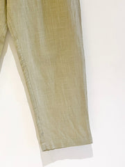 Olive Narrow Leg Cotton Pants