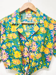 Sunny Meadow Tie-Front Crop Shirt