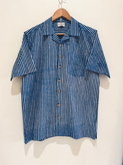 Natural Indigo Printed Half Sleeve Shirt