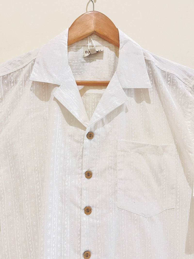 COTTON BLOCK PRINTED HALF SLEEVE SHIRT