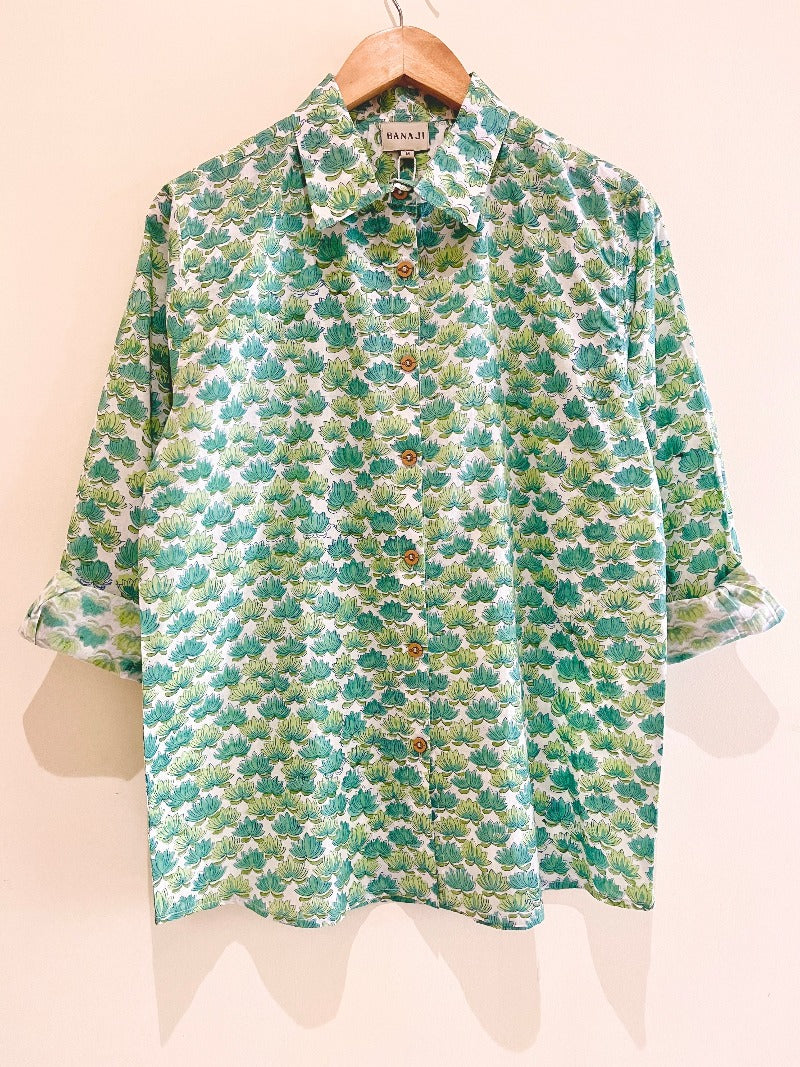 Green Lotus Printed Co-Ord Set