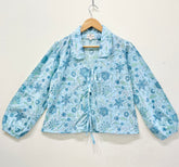 Aqua Bloom Block Printed Short Top