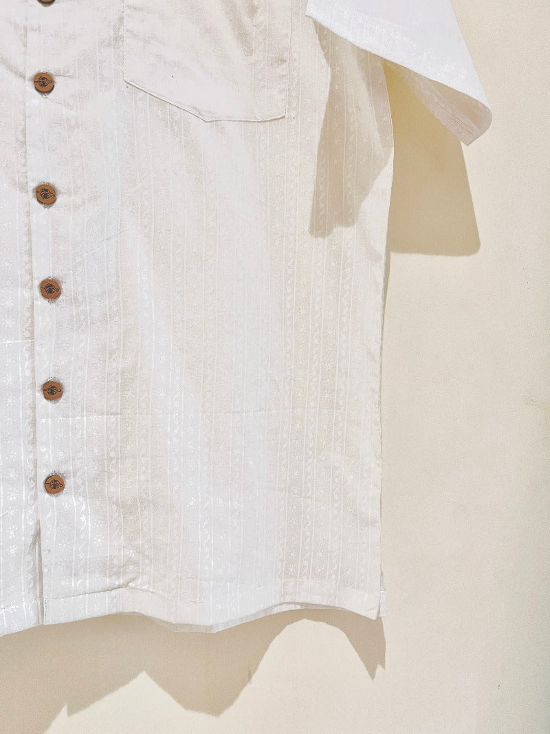 COTTON BLOCK PRINTED HALF SLEEVE SHIRT