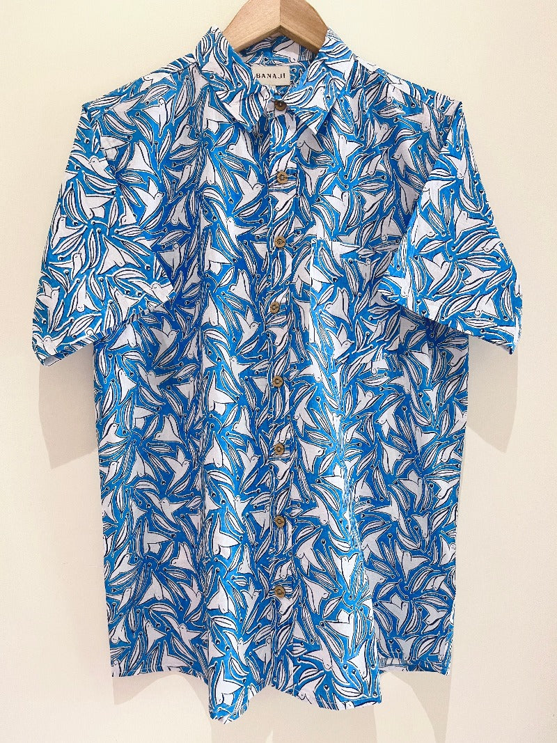 COTTON BLOCK PRINTED HALF SLEEVE SHIRT