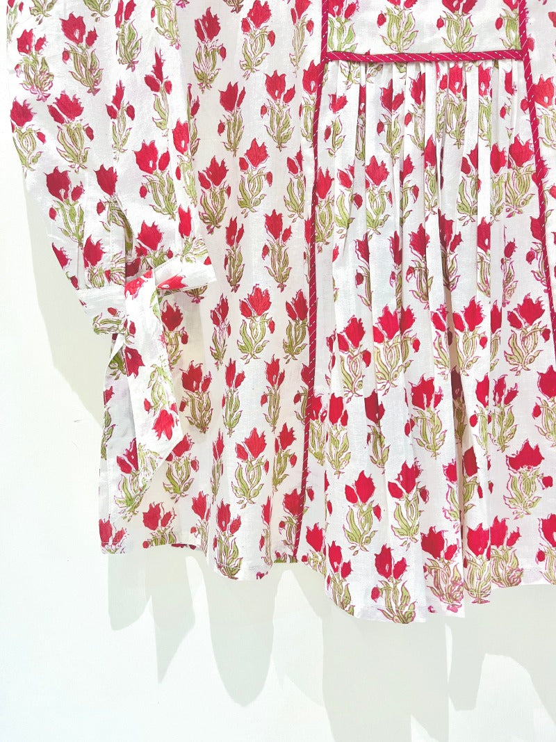 Block Printed Cotton Short Top