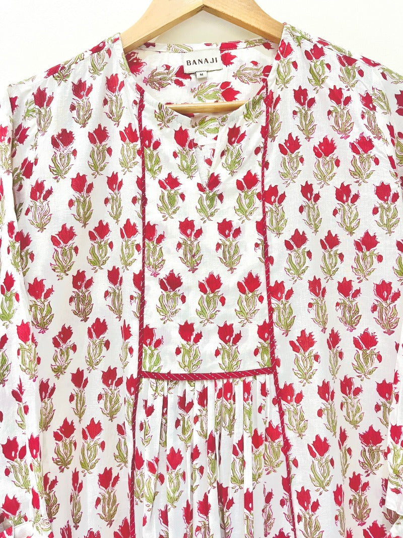 Block Printed Cotton Short Top