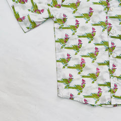Parrot Cotton Printed Boys Shirt (0-8 Yrs)