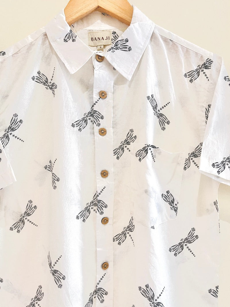 COTTON BLOCK PRINTED HALF SLEEVE SHIRT