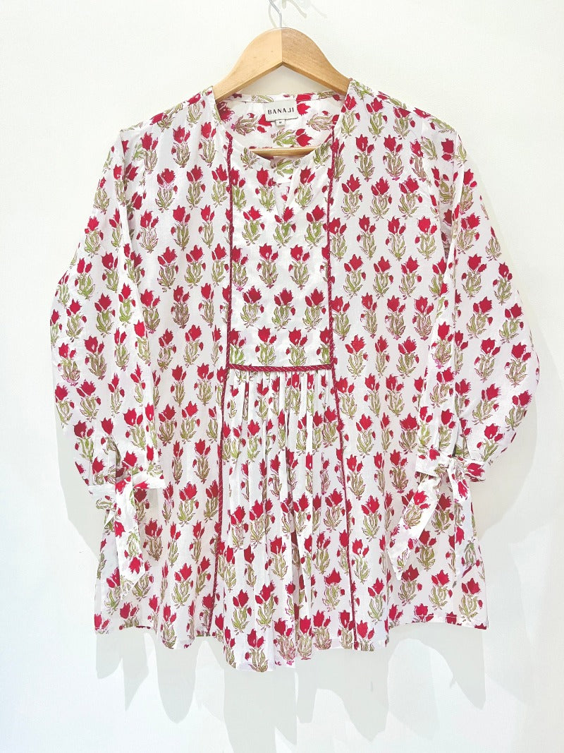 Block Printed Cotton Short Top